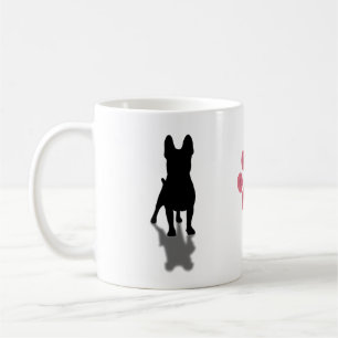 Frans Bulldog Silhouette met persoonlijke paw Koffiemok