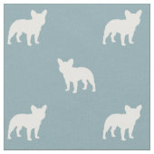 Frans Bulldog Silhouettes Frenchie Dogs Pattern Stof (Close Up)