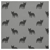 Frans Bulldog Silhouettes Frenchies Pattern Stof (Swatch)