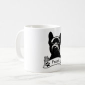 Frans Bulldog Stencil gepersonaliseerd Koffiemok (Voorkant links)