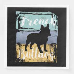 Frans Bulldog T-shirt - Retro French Bulldog Dog Servet