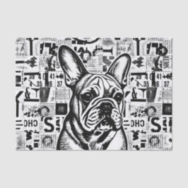 Frans Bulldog Tissue of decoupage Paper Tissuepapier
