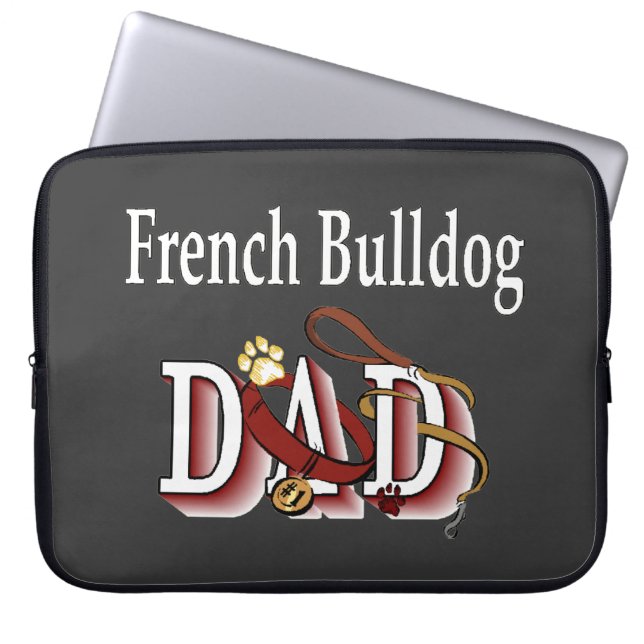 Frans Bulldog Vader Laptop Sleeve (Voorkant)