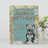 FRANS BULLDOG VERKLAART BIRTHDAY-INVITATIE KAART (Staand voorkant)