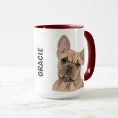 Frans Bulldog Waterverf Personalized Mug Mok (Voorkant rechts)