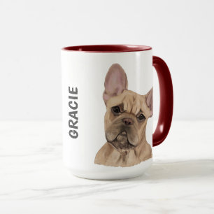 Frans Bulldog Waterverf Personalized Mug Mok