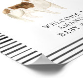 Frans Bulldog Welcome Baby shower Poster (Hoek)