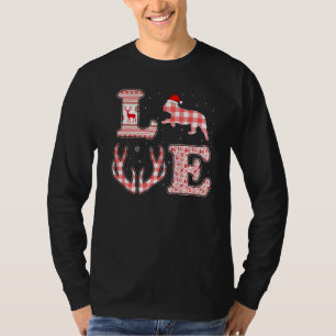 Frans Bulldog Xmas Red Pset Reindeer Ugly Chris T-shirt