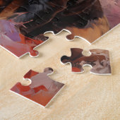 Frans Bulldog zwart en tan puppy portret Legpuzzel (Zijkant)