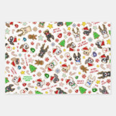 Frans bulledog-wrapping papier - kerstkoekjes inpakpapier vel (Voorkant 2)
