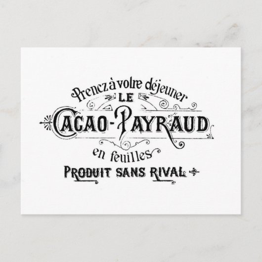 Frans Cacao - Payraud Ad Briefkaart (Voorkant)
