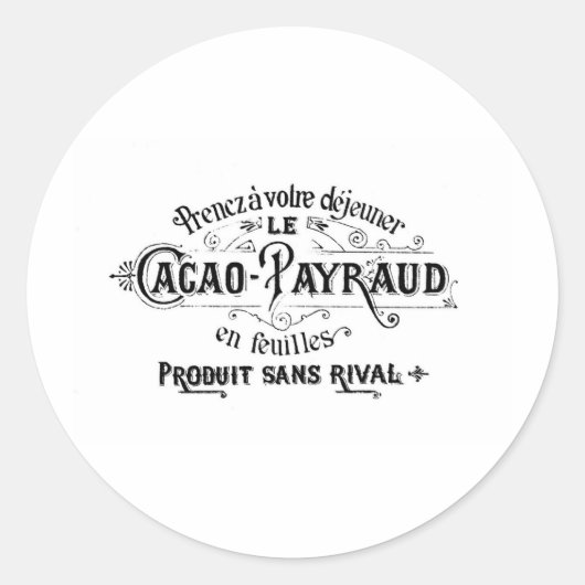  Frans Cacao - Payraud Ad Ronde Sticker (Voorkant)