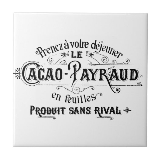 Frans Cacao - Payraud Ad Tegeltje (Voorkant)