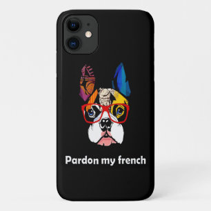 frans cadeau Excuseer mijn Franse stier hond kle Case-Mate iPhone Case