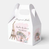 Frans Café Bonjour Bebe Paris Tea Baby shower Bedankdoosjes (Achterkant)