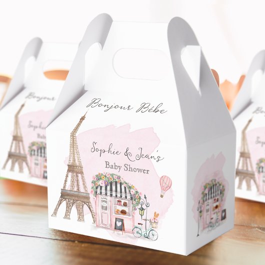 Frans Café Bonjour Bebe Paris Tea Baby shower Bedankdoosjes