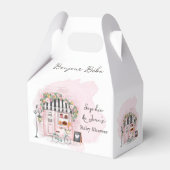 Frans Café Bonjour Bebe Paris Tea Baby shower Bedankdoosjes (Achterkant)