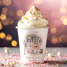 Frans Café Bonjour Bebe Paris Tea Baby shower Papieren Bekers