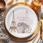 Frans Café Bonjour Bebe Paris Tea Baby shower Papieren Bordje<br><div class="desc">Een prachtige aanvulling op uw baby shower party decor. Frans,  Parijs thema. Raadpleeg het bijbehorende collectie voor alle beschikbare objecten.</div>