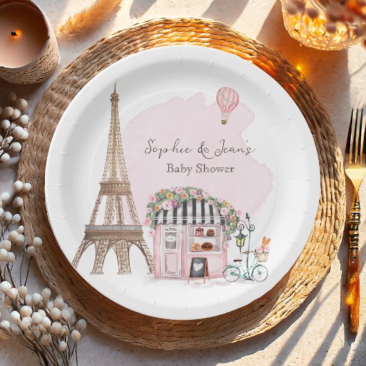 Frans Café Bonjour Bebe Paris Tea Baby shower Papieren Bordje