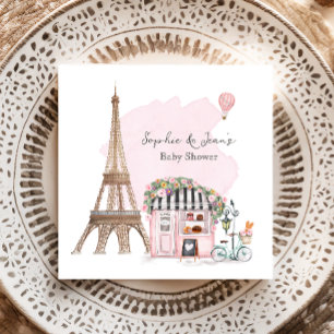 Frans Café Bonjour Bebe Paris Tea Baby shower Servet
