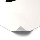 Frans Café Croissant Cat Print Poster (Hoek)