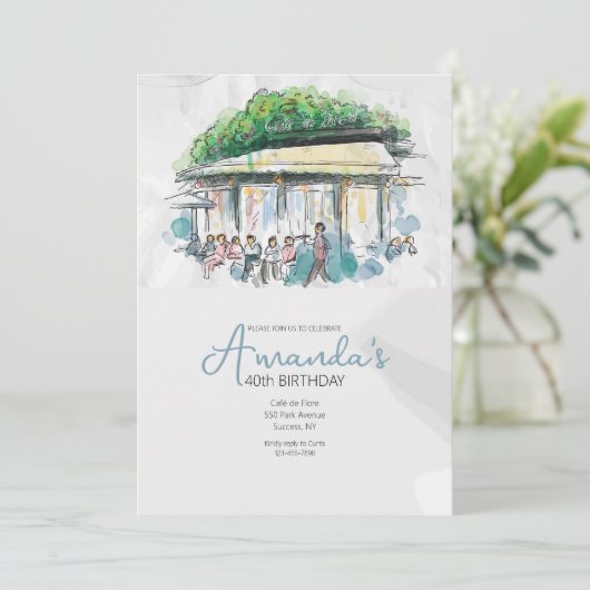 Frans Café Kaart (Staand voorkant)