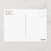 Frans Cafe Parisien Floral Wood Board Briefkaart (Achterkant)