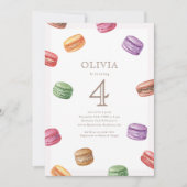 Frans Café Patisserie Macarons Verjaardagsfeest Kaart (Voorkant)