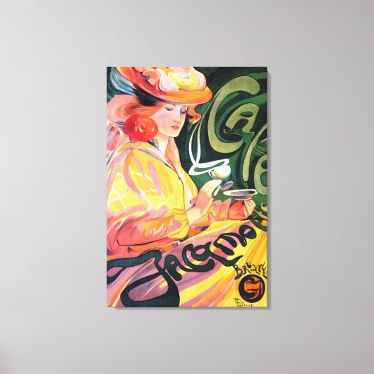 FRANS CAFÉ POSTERART VERPAKT CANVAS AFDRUK (Voorkant)