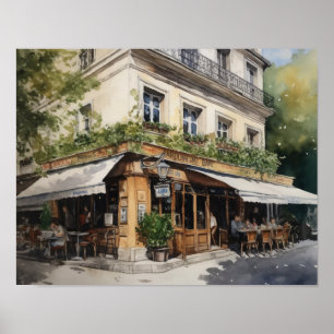 Frans Café Schilderen Landschapskunst Print Poster