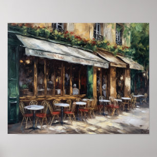 Frans Café Schilderen Landschapskunst Print Poster