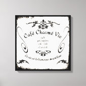 Frans Café Teken op canvas (Voorkant)