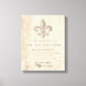 Frans CAFE teken uitgerekt canvas (Voorkant)