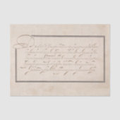 Frans Calligrafie Handschrift Script Parchment Tissuepapier (Voorkant)