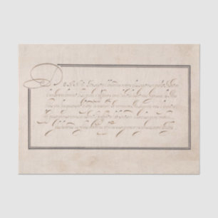 Frans Calligrafie Handschrift Script Parchment Tissuepapier