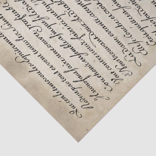 Frans Calligrafie Script Tissue Paper Tissuepapier (Detail)