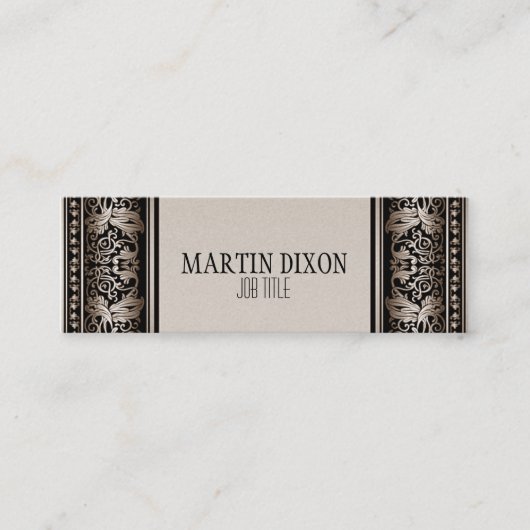 Frans Camel Brown Modern Slim Calling Mini Visitekaartje (Voorkant)