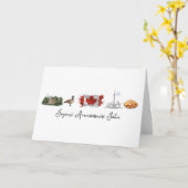 Frans-Canadese Verjaardagskaart, Quebec Kaart (Gele Bloem)