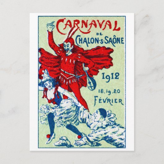 Frans carnaval 1912 briefkaart (Voorkant)
