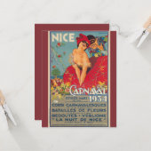  Frans carnaval Nice 1934 Kaart (Voorkant / Achterkant in situ)