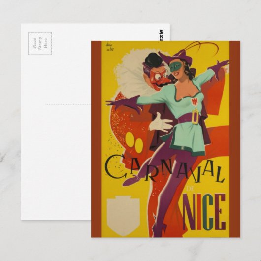 Frans Carnaval Nice Briefkaart (Voorkant / Achterkant)
