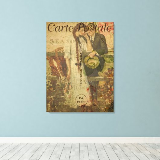 Frans "Carte Postale" Canvas Afdruk (Insitu (Houten vloer))