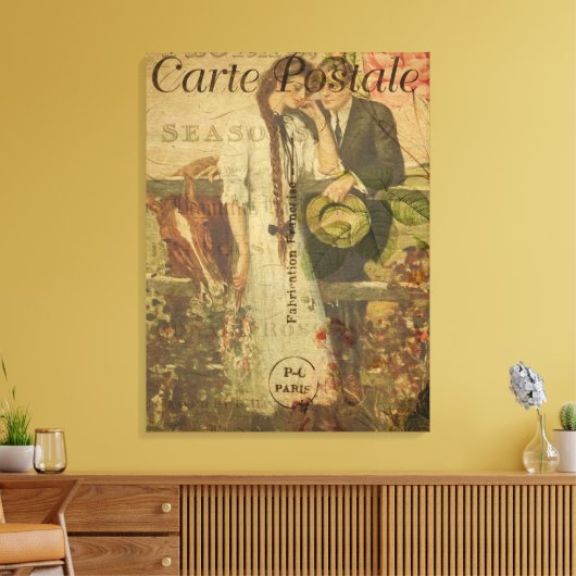 Frans "Carte Postale" Canvas Afdruk (Insitu (Woonkamer))