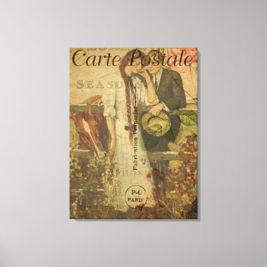 Frans "Carte Postale" Canvas Afdruk (Voorkant)