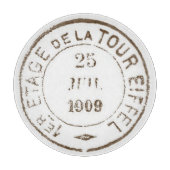 Frans Carte Postale Postmark Eiffel Tower  Snijplank (Voorkant)