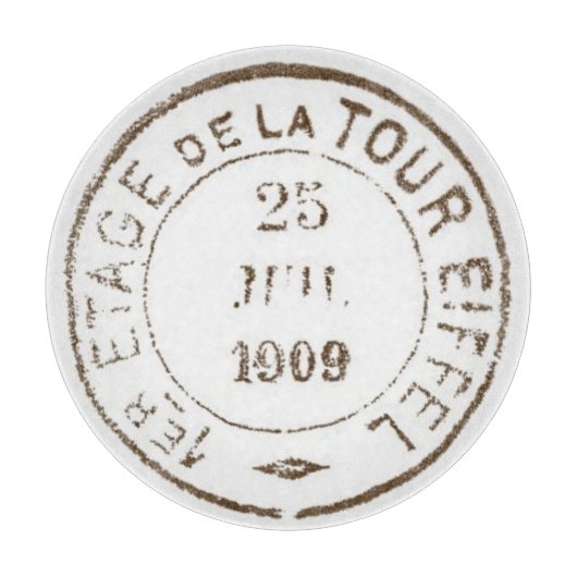 Frans Carte Postale Postmark Eiffel Tower  Snijplank (Voorkant)