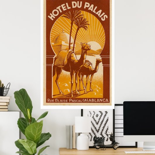  Frans-Casablanca-reisposter Poster (Thuiskantoor)