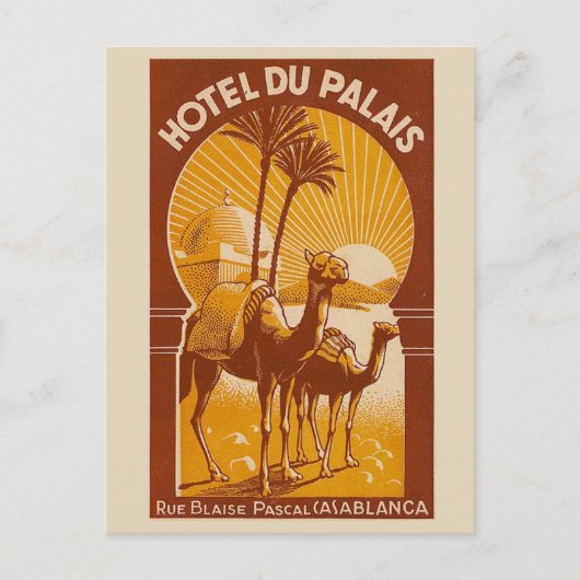  Frans Casablanca Travel Briefkaart (Voorkant)