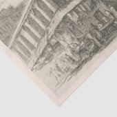 Frans Castle Etching Paris ontkoppeling Tissuepapier (Detail)